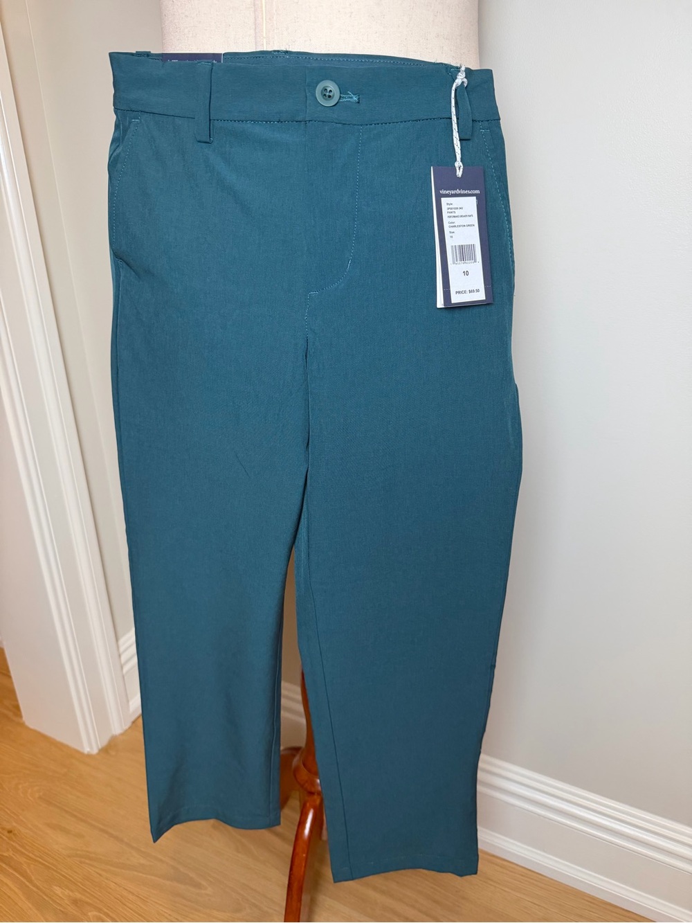 NWT Size 10 Vineyard Vines Teal Cropped Dress Pants